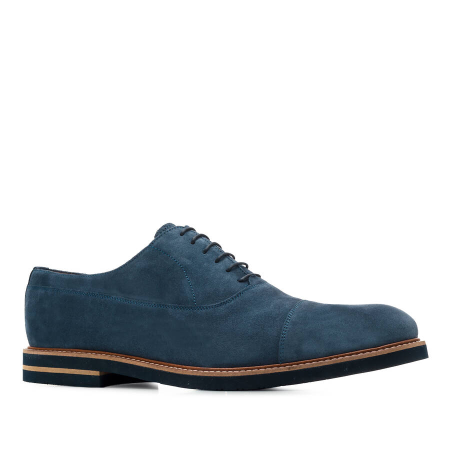 Oxford Shoes in new Blue Split Leather 