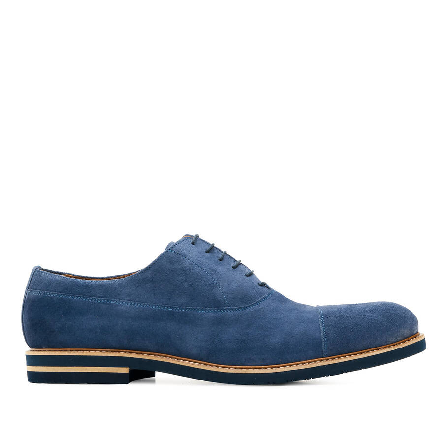 Oxford Shoes in new Blue Split Leather 