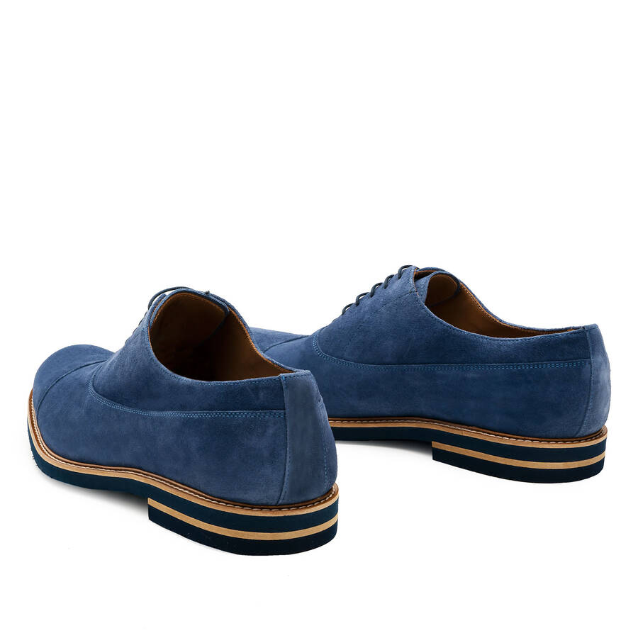 Oxford Shoes in new Blue Split Leather 