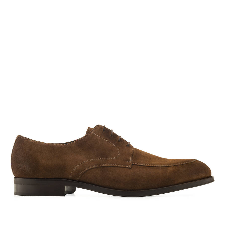 Men's Bluchers in Brush Off Oak Brown Split Leather 