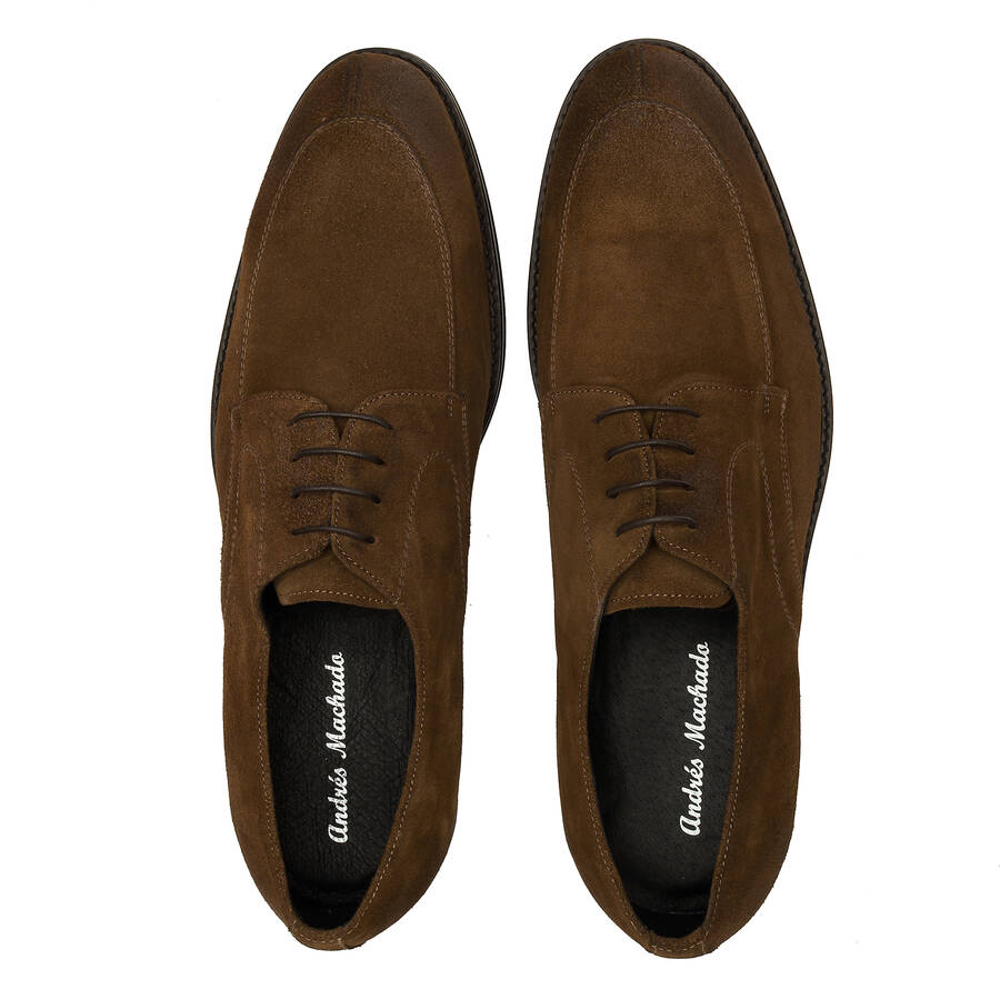 Men's Bluchers in Brush Off Oak Brown Split Leather 