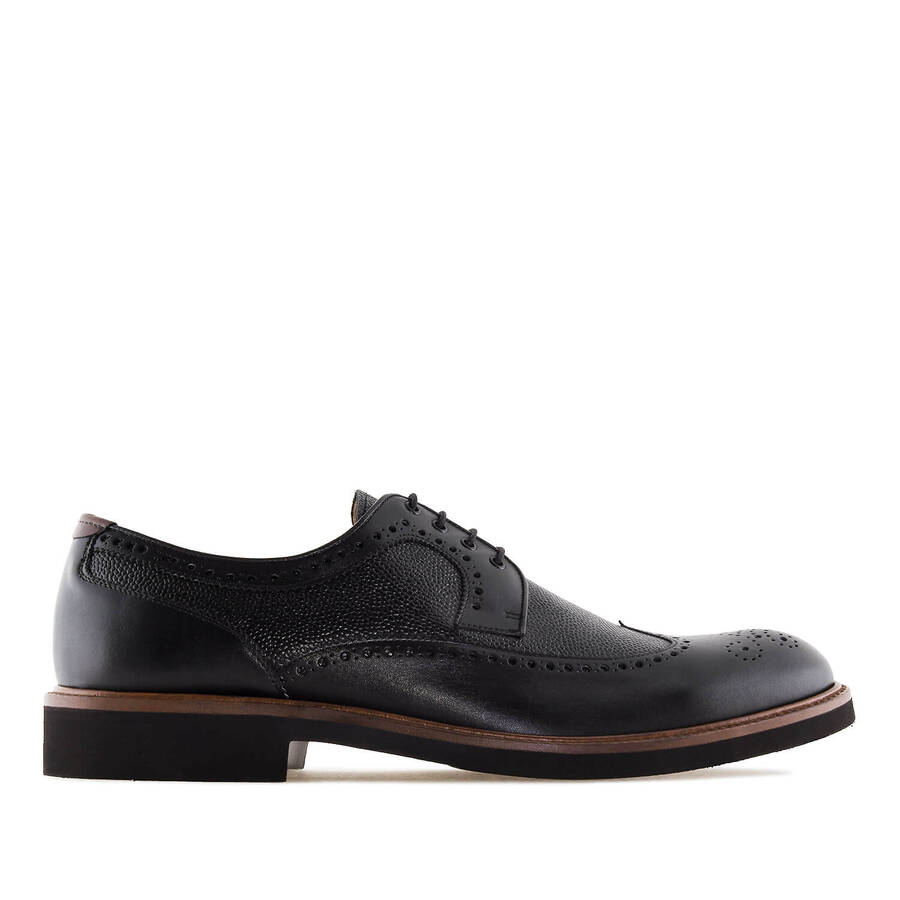 Oxford Shoes in Black Leather 