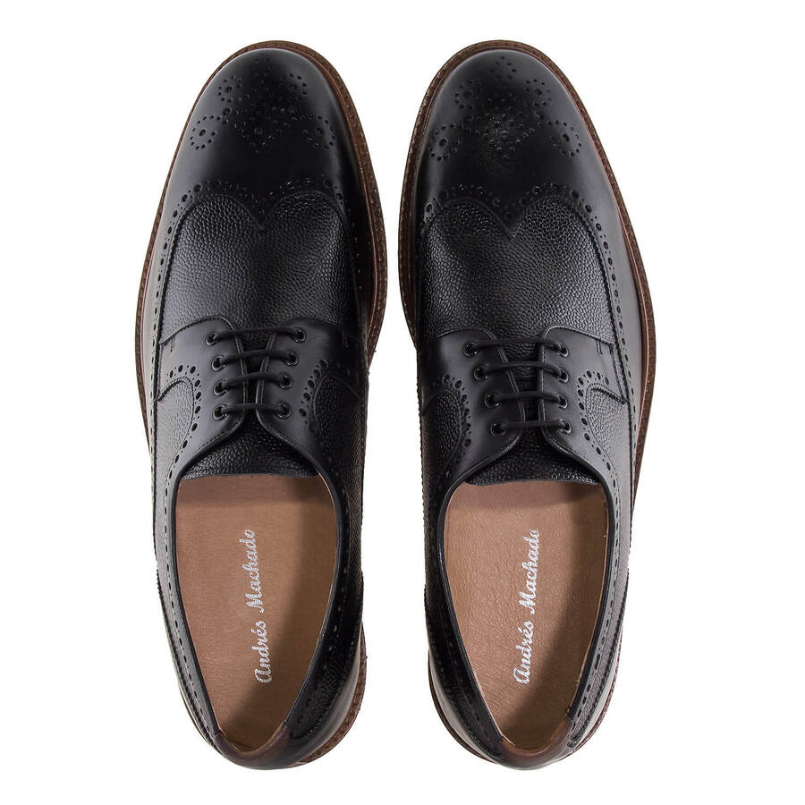 Oxford Shoes in Black Leather 