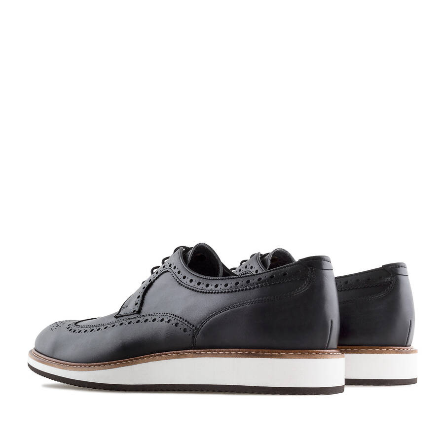 Herrenschuhe im Oxfordstil aus schwarzem Leder - MADE in SPAIN - 