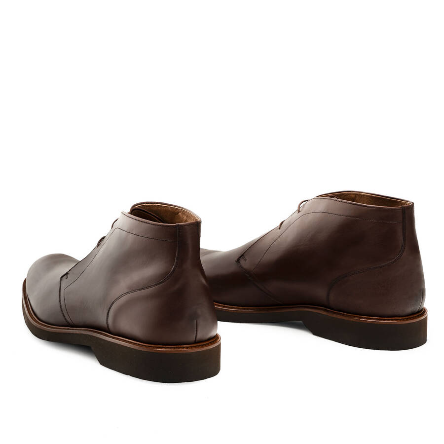 Men's Ankle Boots in Brown Leather 