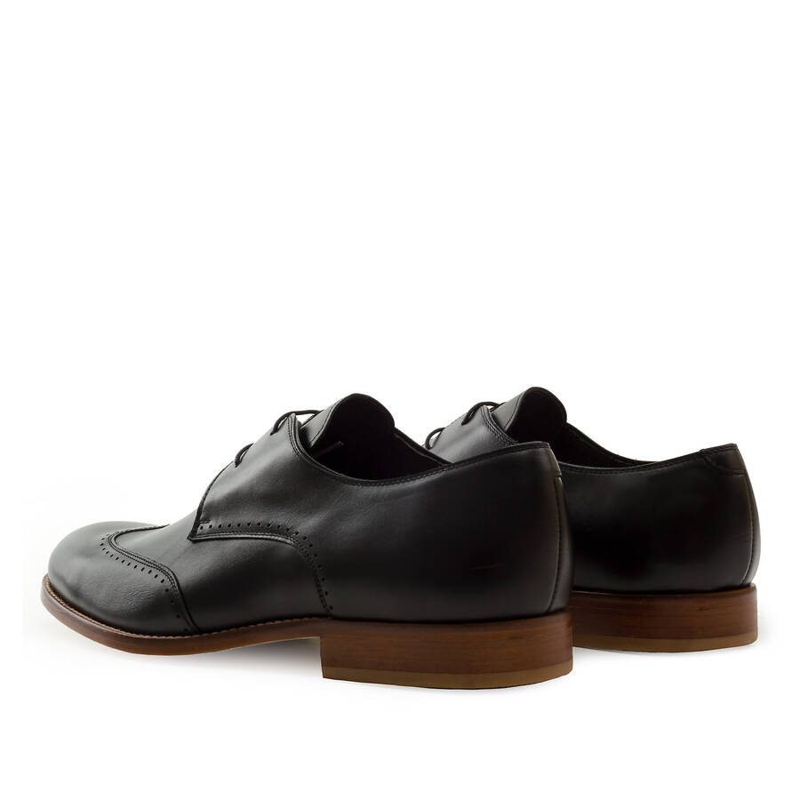 Men's Oxford Shoes in Black Leather 