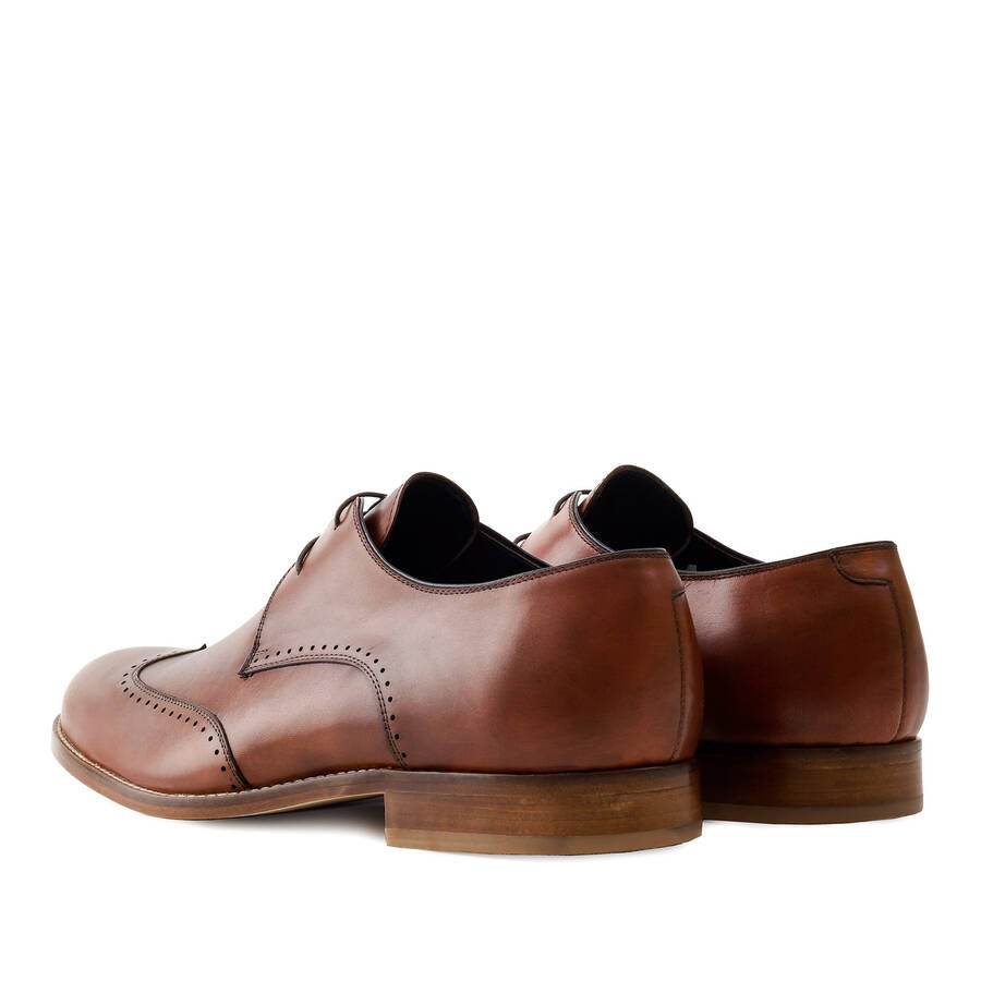 Men's Oxford Shoes in Mahogany coloured Leather 