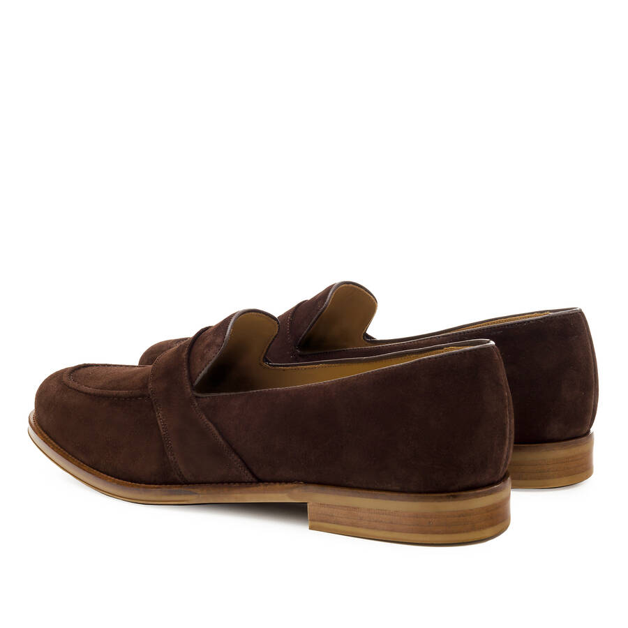 Brown Split Leather Moccasins 