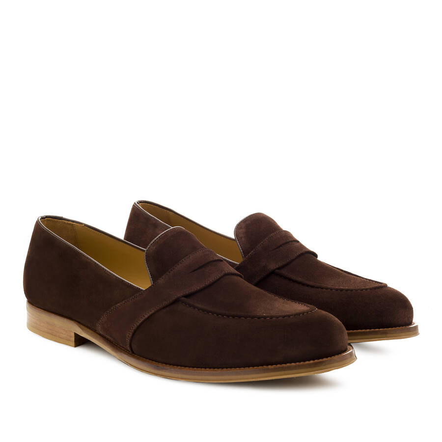 Brown Split Leather Moccasins 