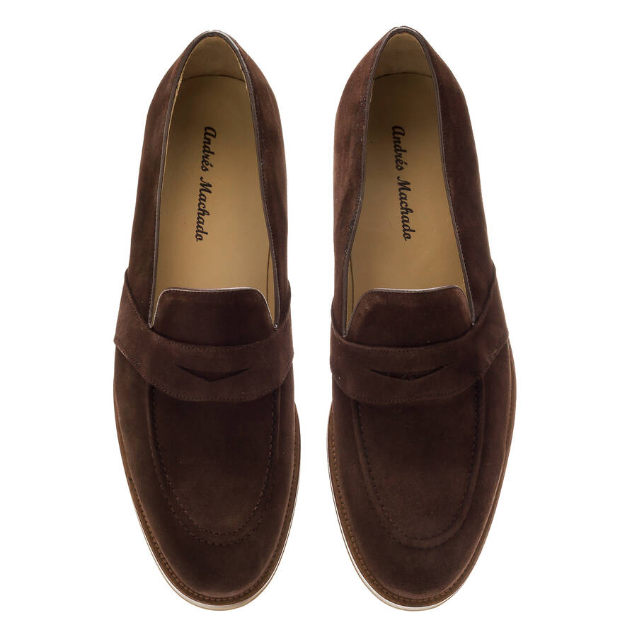 Brown Split Leather Moccasins 