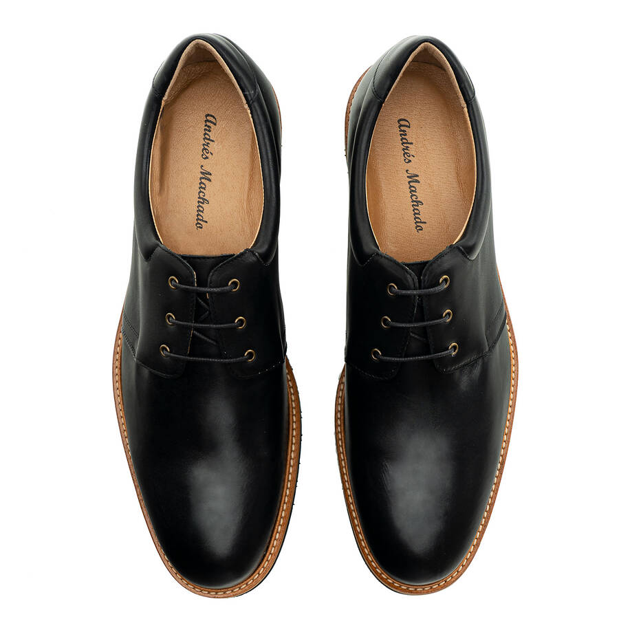 Men's Dress Shoes in Black Leather 