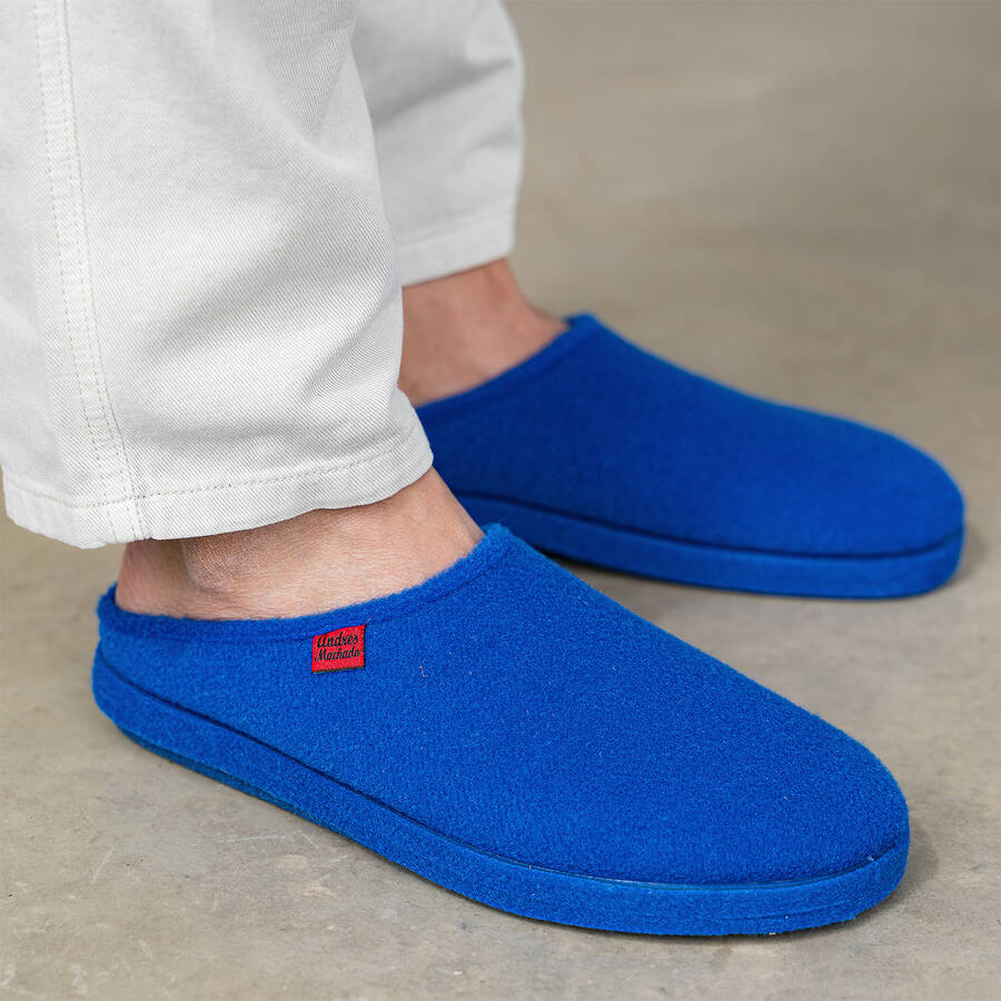 Chaussons Alpino en feutre Bleu Foncé 