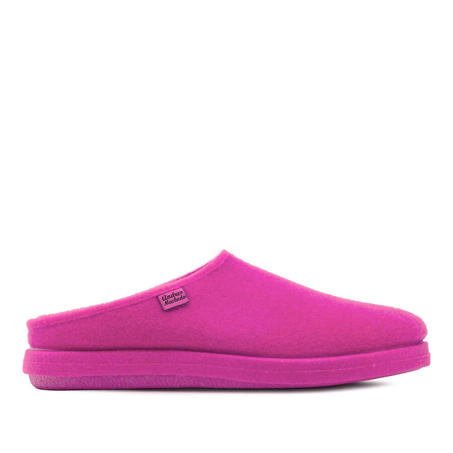 Very comfortable Fuchsia Felt Slippers with footbed 