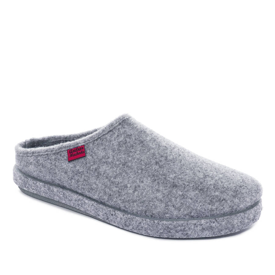 Very comfortable Grey Felt Slippers with footbed 