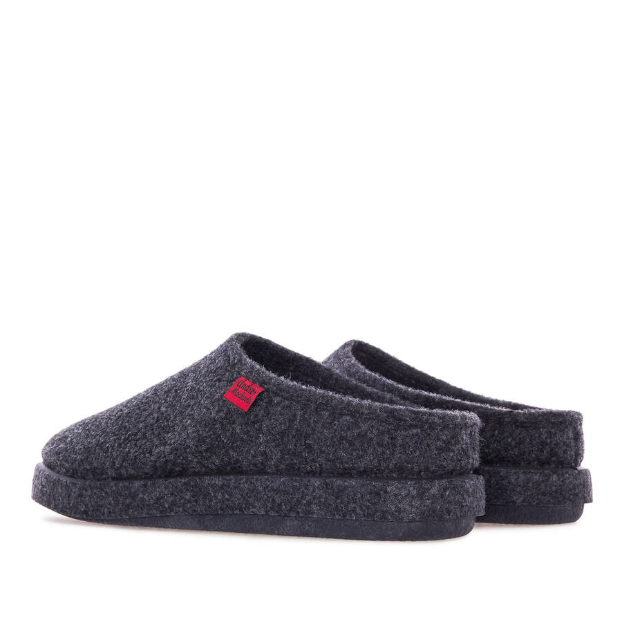 Very comfortable Navy Blue Felt Slippers with footbed 