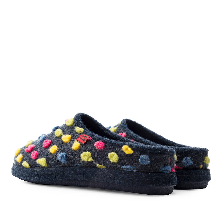 Multi-Coloured Dot Print Slippers 