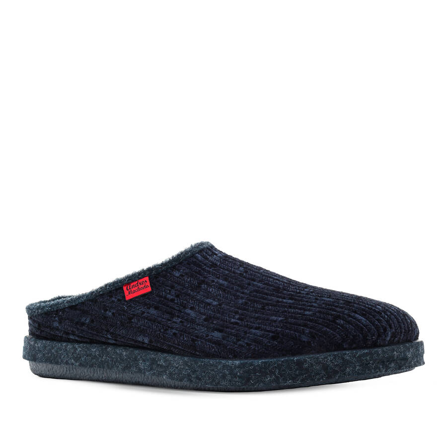 Very comfortable Blue Corduroy Slippers with footbed 