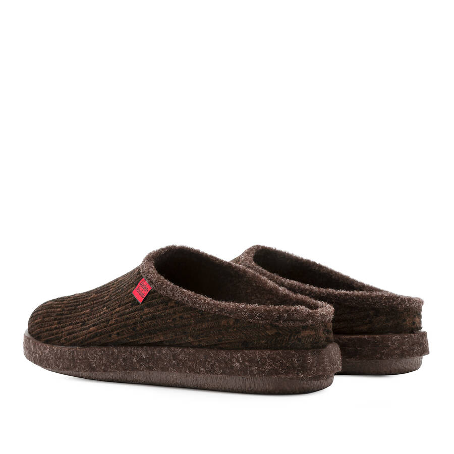 Very comfortable Brown Corduroy Slippers with footbed 