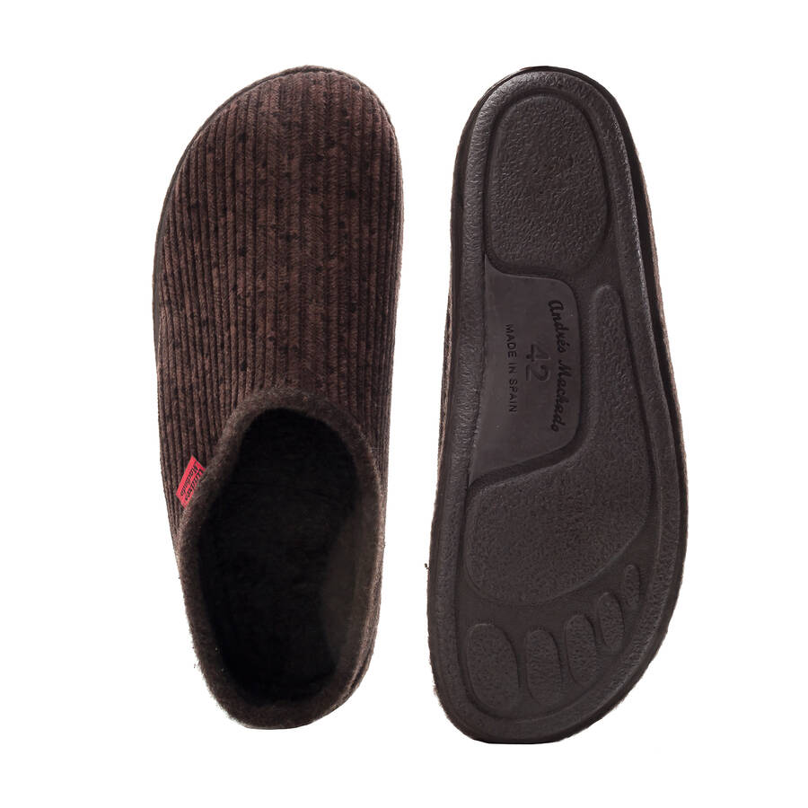 Very comfortable Brown Corduroy Slippers with footbed 