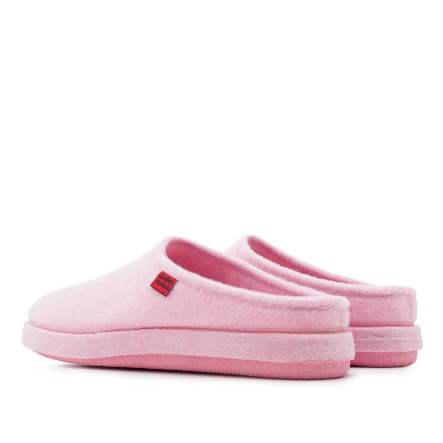 Very comfortable Pink Felt Slippers with footbed 