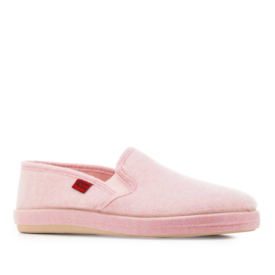 Pink Alpine Felt Closed-Back Slippers 