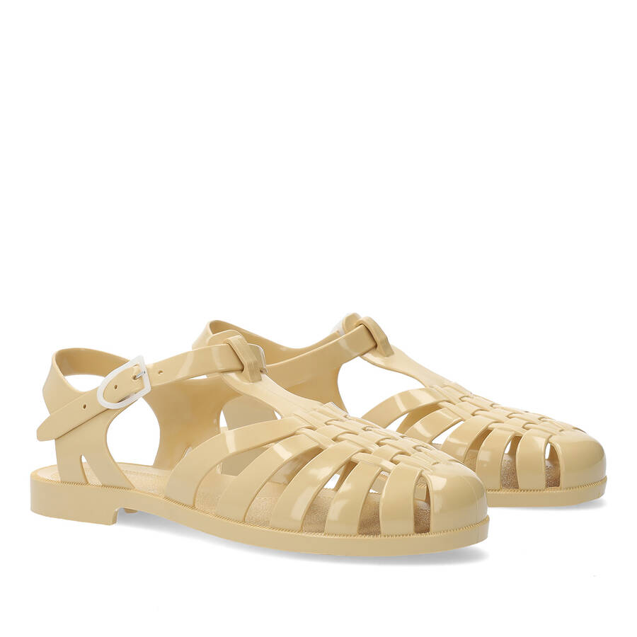 Sandalen Kunststoff in Beige 