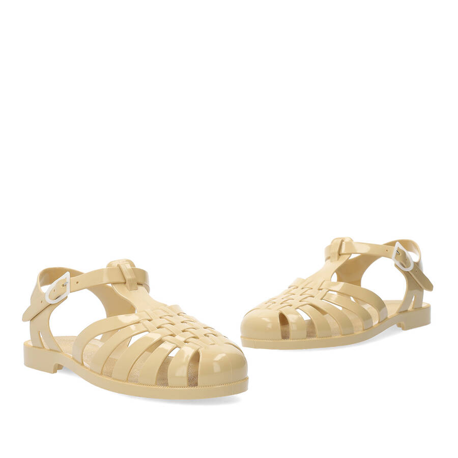 Sandalen Kunststoff in Beige 