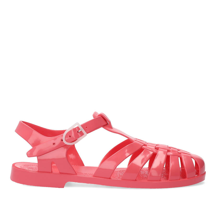 Cherry-coloured Plastic Water Sandals 