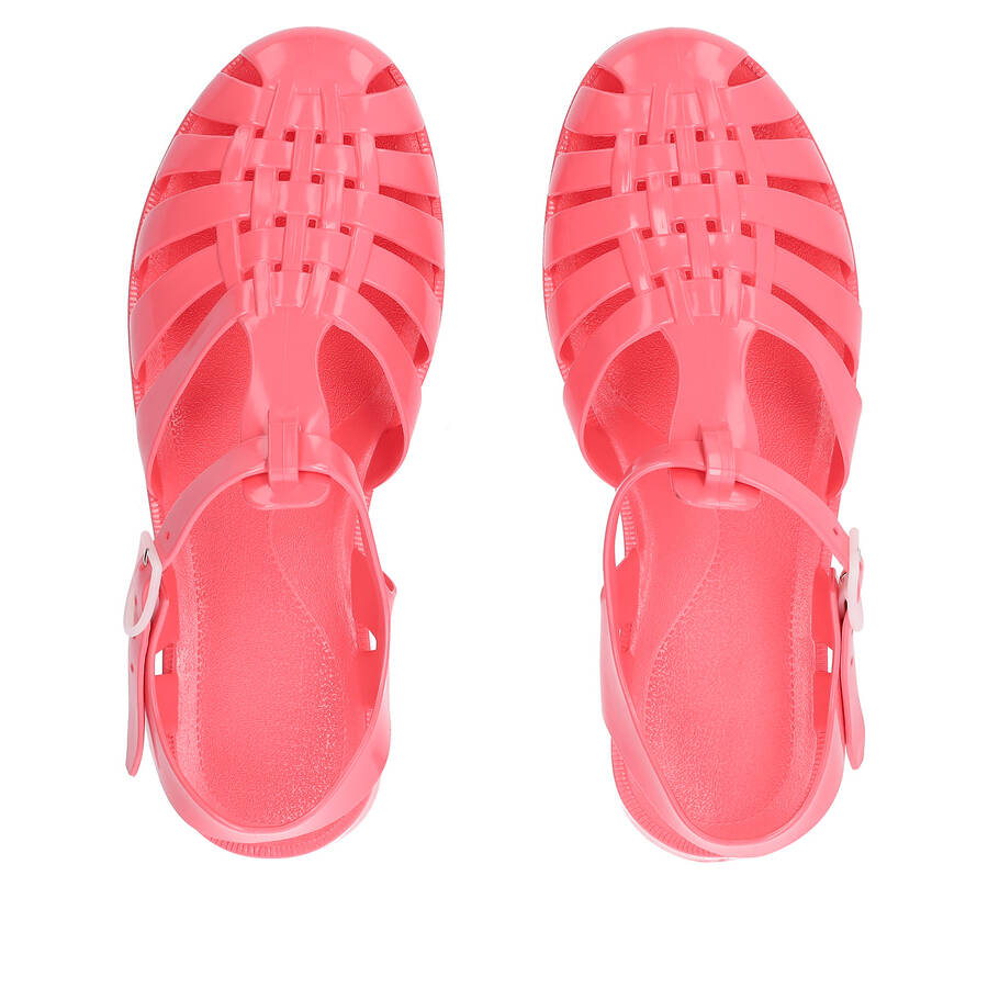 Cherry-coloured Plastic Water Sandals 