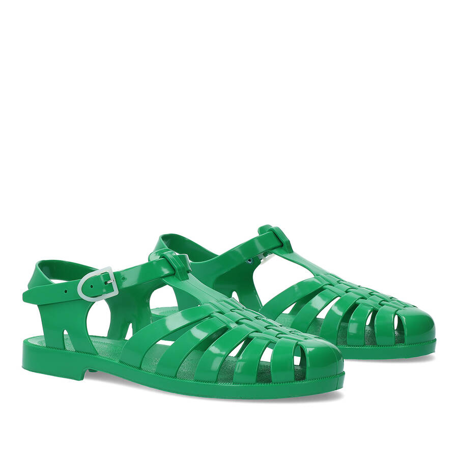 Green Plastic Water Sandals 