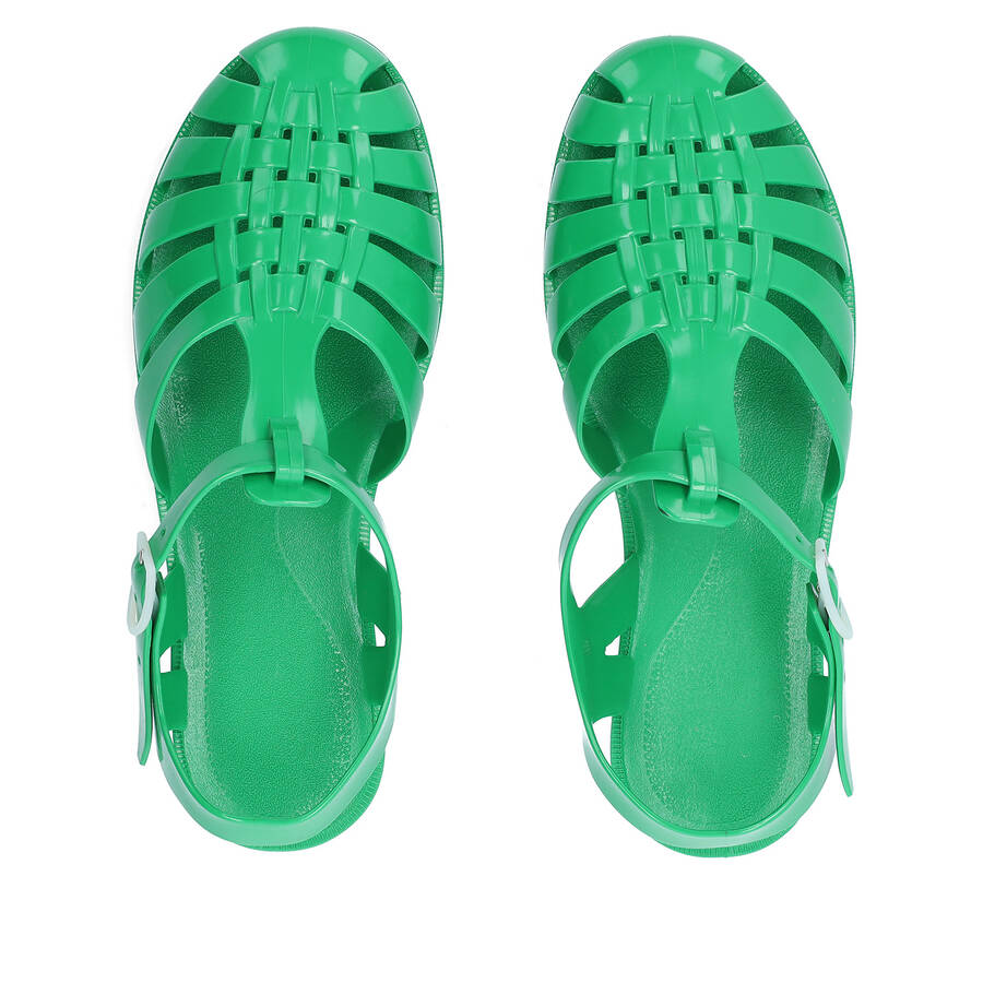 Green Plastic Water Sandals 