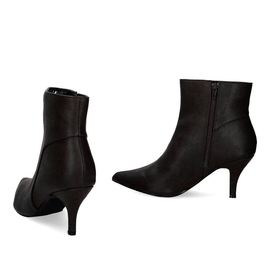 Bottines talon moyens en soft noir 