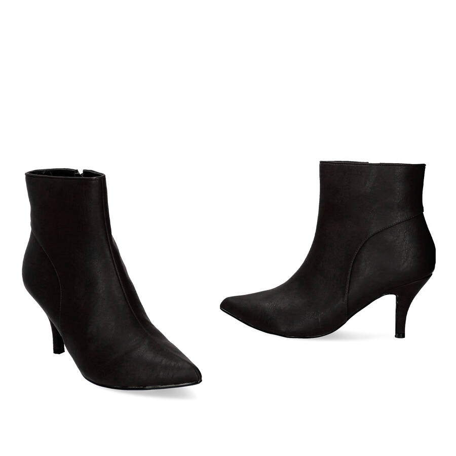 Bottines talon moyens en soft noir 