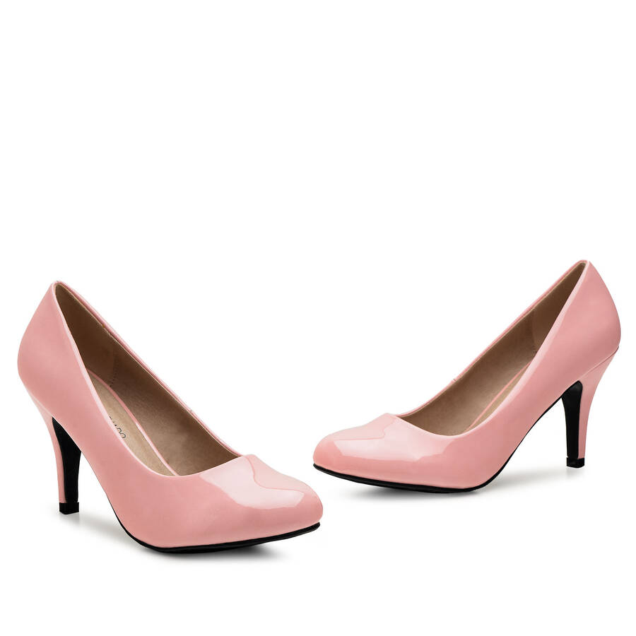 Elegant Pink Patent Pumps 