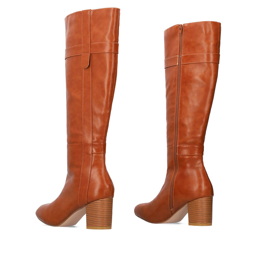 Bota alta en soft Marrón 