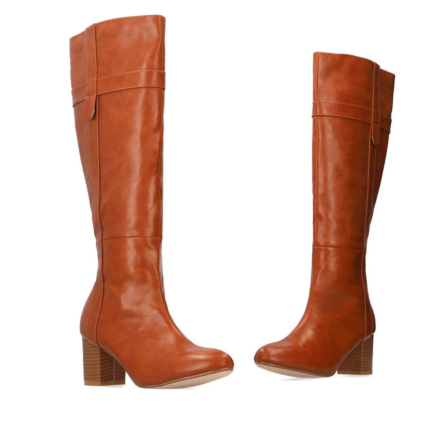 Bota alta en soft Marrón 