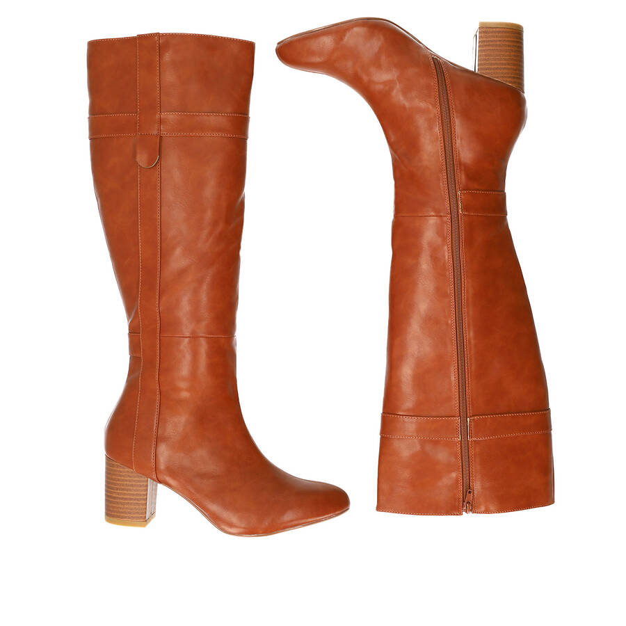 Bota alta en soft Marrón 