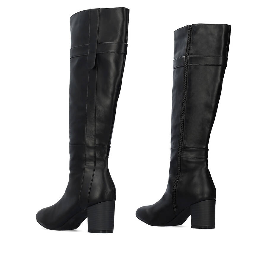 Bota alta en soft Negro 