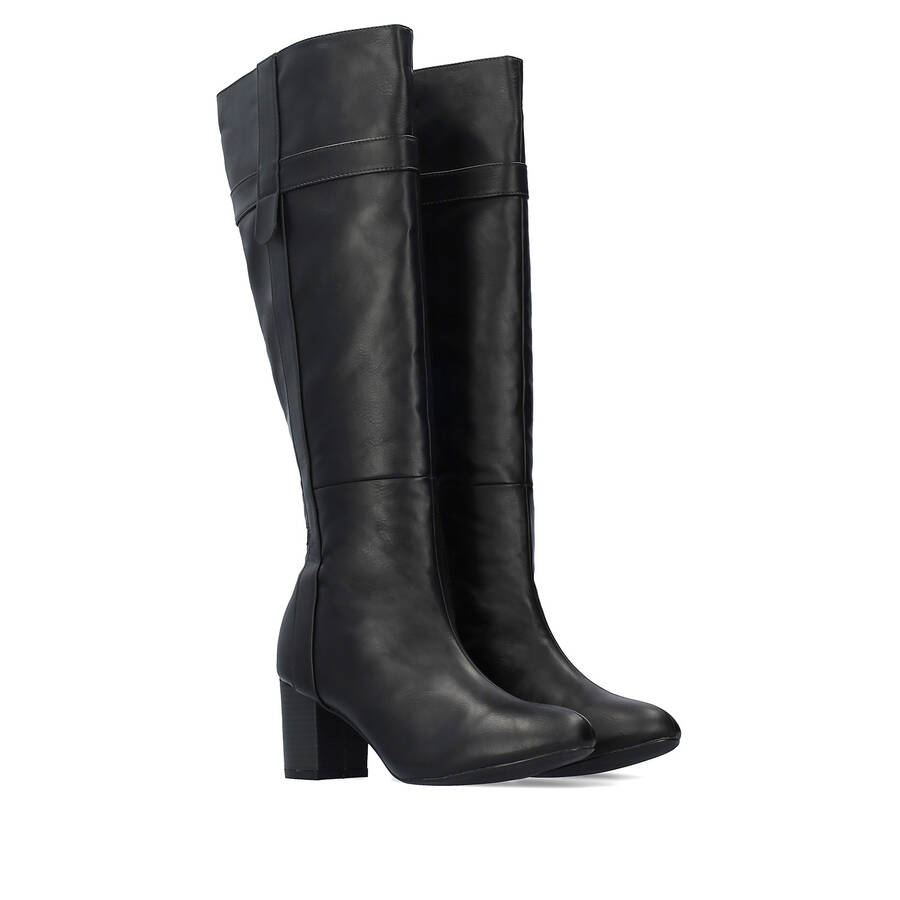 Bota alta en soft Negro 