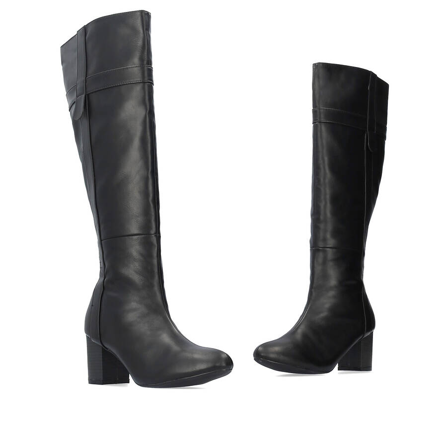 Bota alta en soft Negro 