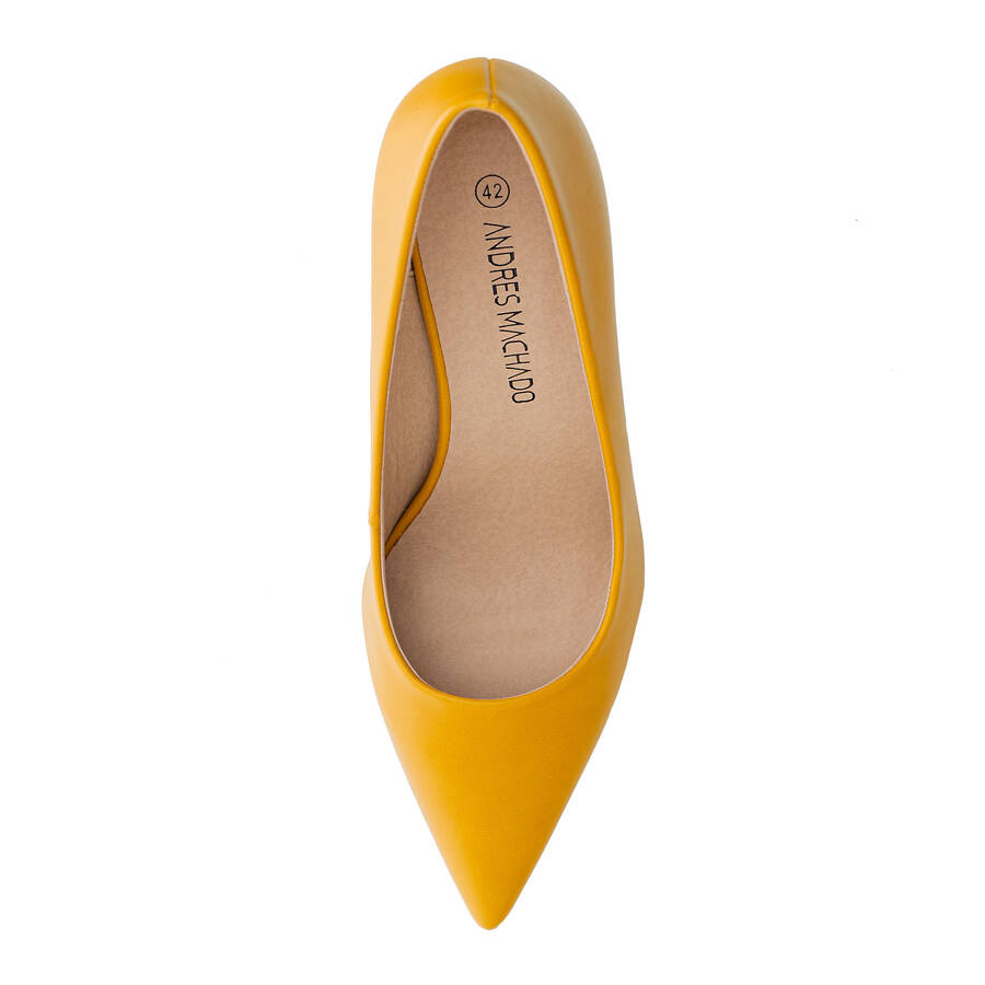 Stilettos in Mustard faux Leather 