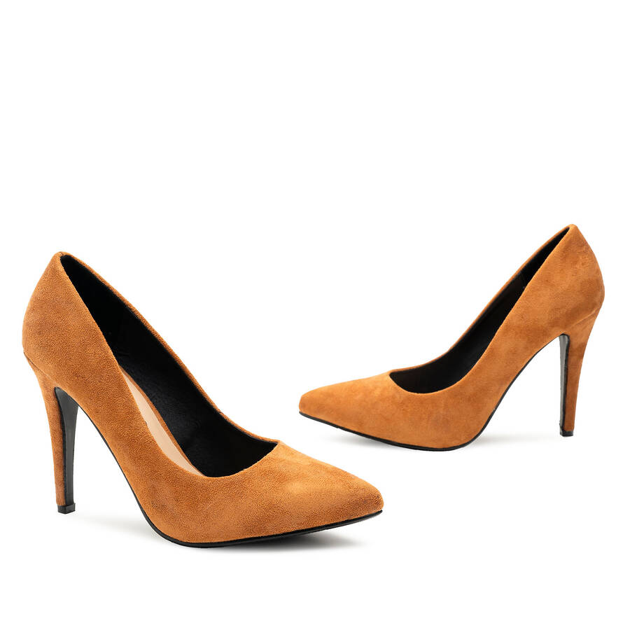 Camel Faux Suedette Stilettos 