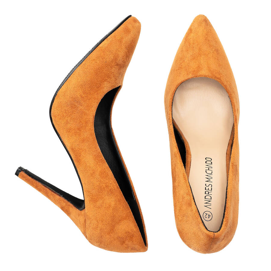 Camel Faux Suedette Stilettos 