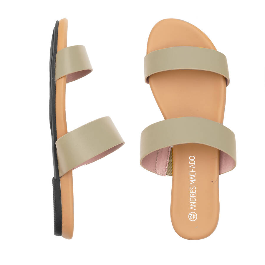 Cream Colored Flat Sandals 