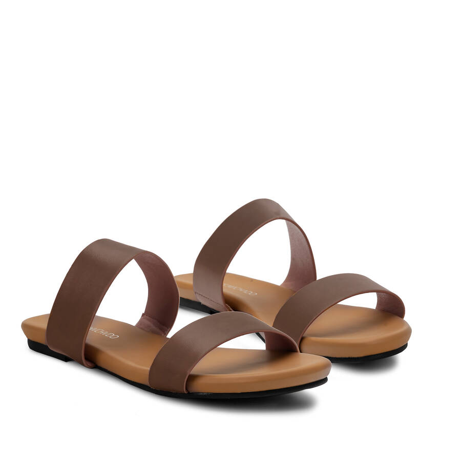 Brown Flat Sandals 