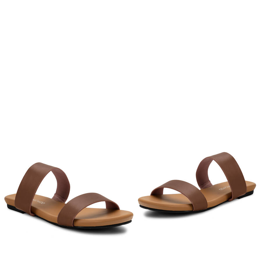 Brown Flat Sandals 