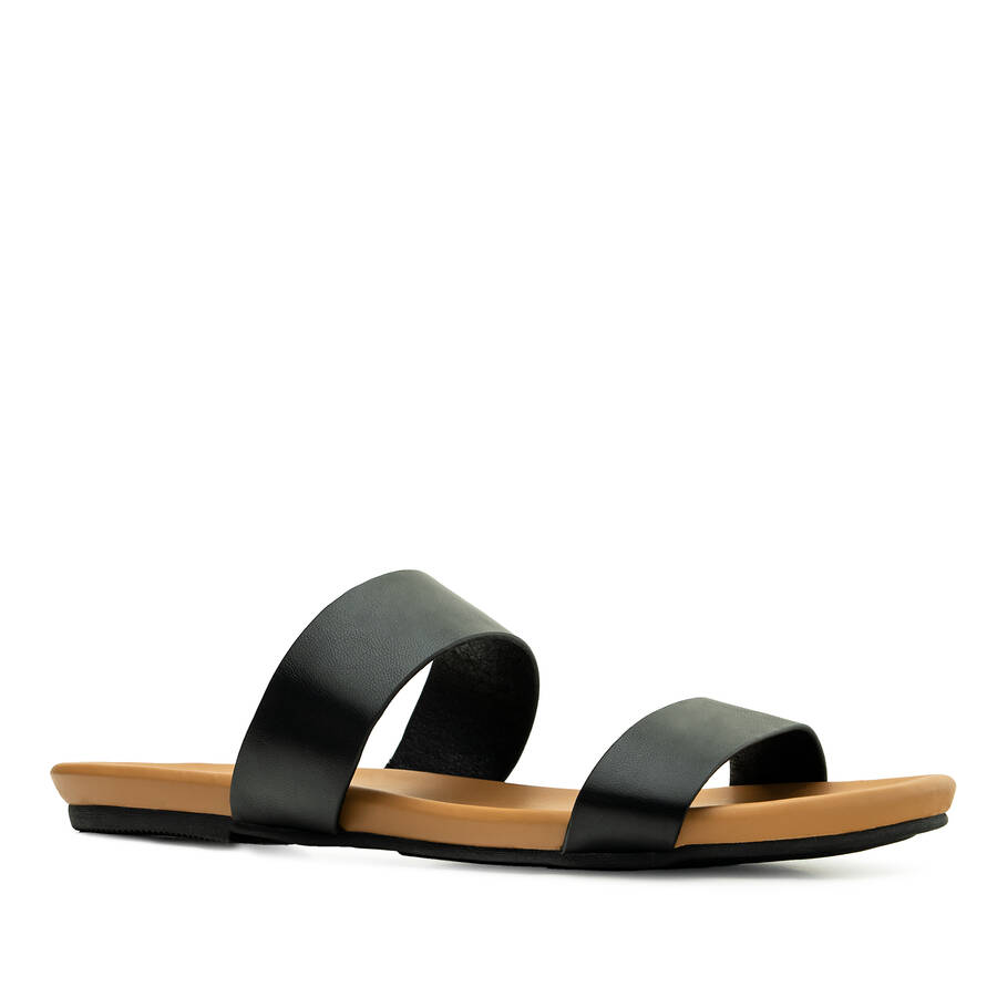 Black Flat Sandals 