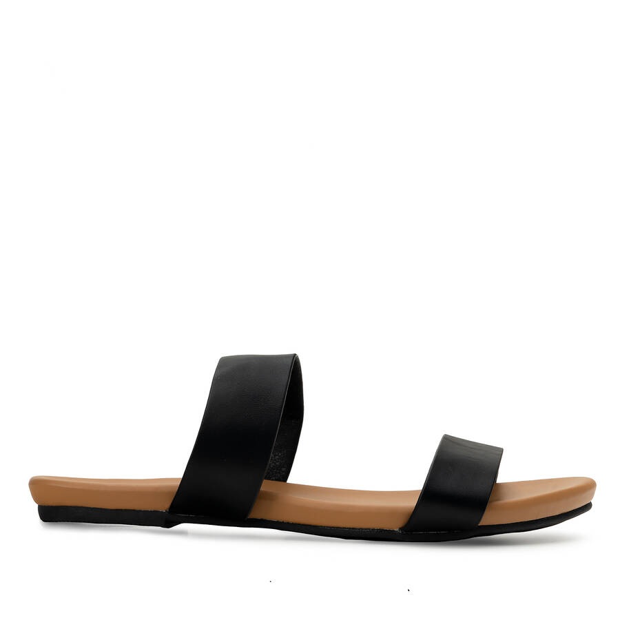 Black Flat Sandals 