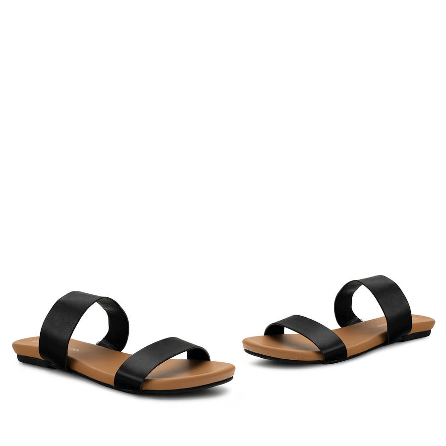 Black Flat Sandals 