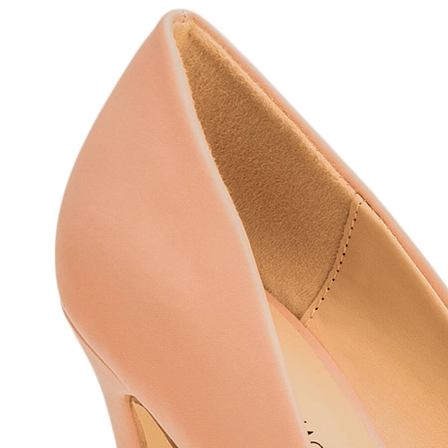 Heeled shoes in nude faux leather 